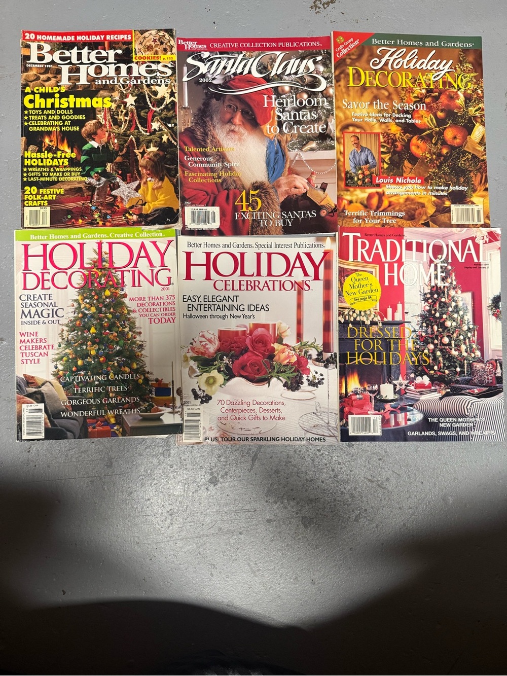 Vintage BH&G Holiday Magazine Lot 6 | Christmas Decorating Santa Claus